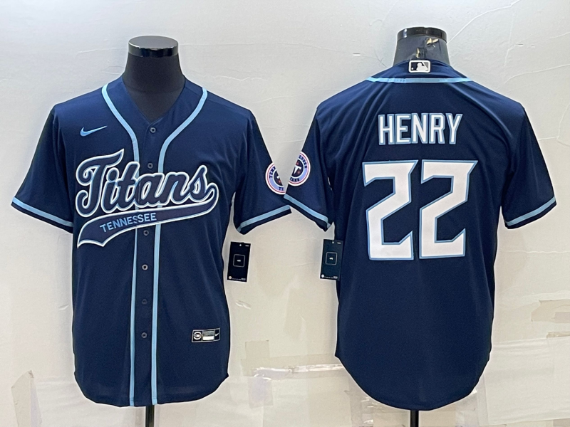 Men’s Tennessee Titans Derrick Henry #22 Navy Jersey