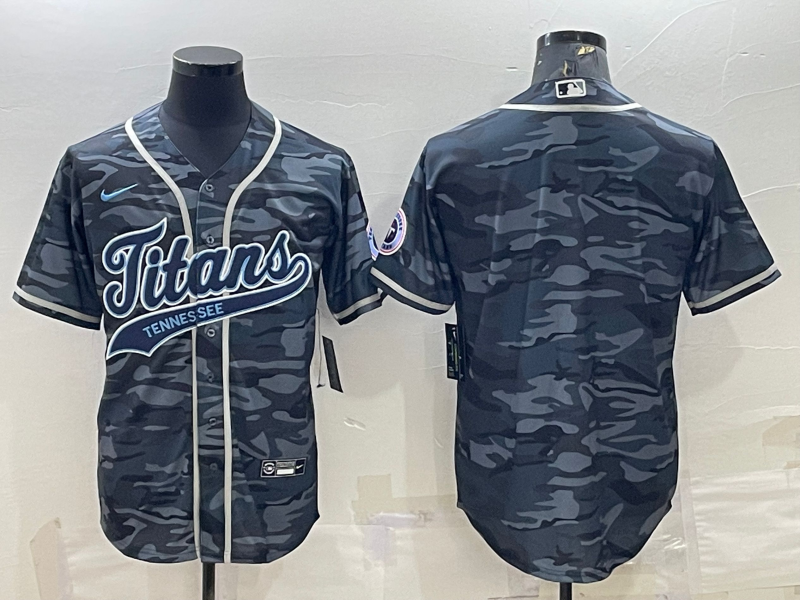 Men’s Tennessee Titans Gray Camouflage Blank Jersey