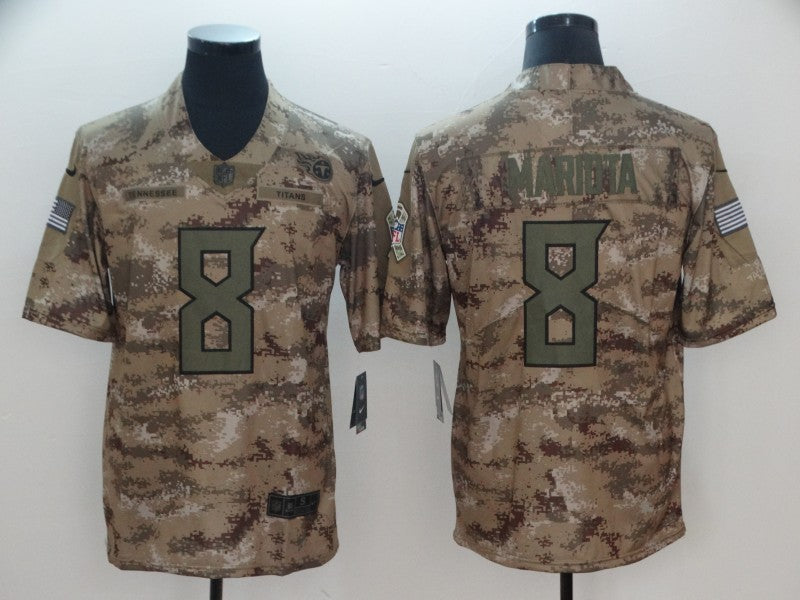 Men’s Tennessee Titans Marcus Mariota #8 Camouflage Jersey