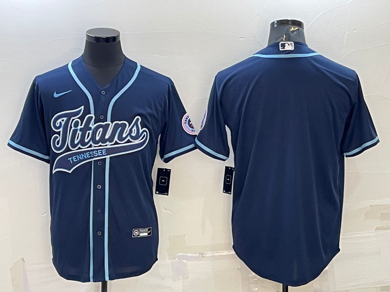 Men’s Tennessee Titans Navy Blank Jersey