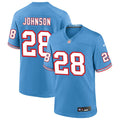 Mens Tennessee Titans Retired Player #28 Chris Johnson Nike Light Blue Oilers Throwback Vapor F.U.S.E. Limited Jersey