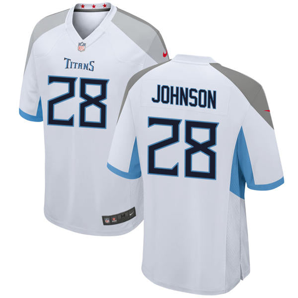 Mens Tennessee Titans Retired Player #28 Chris Johnson Nike White Vapor F.U.S.E. Limited Jersey