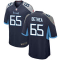 Mens Tennessee Titans Retired Player #65 Elvin Bethea Nike Navy Vapor F.U.S.E. Limited Jersey