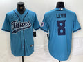Men’s Tennessee Titans Will Levis #8 Blue Jersey