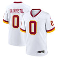 Mens Washington Commanders #0 Mike Sainristil White REDSKINS ERA Retro Nike Vapor F.U.S.E. Limited Jersey