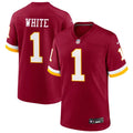 Mens Washington Commanders #1 Rachaad White Nike 2026 Burgundy Vapor F.U.S.E.Limited Jersey