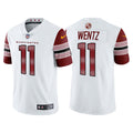 Mens Washington Commanders #11 Carson Wentz White Away Vapor Limited Jersey