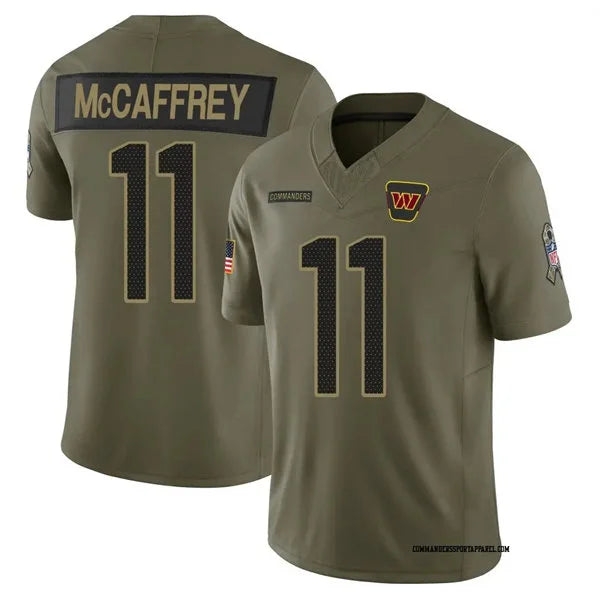 Mens Washington Commanders #11 Luke McCaffrey Nike 2025 Salute to Service Limited Jersey – Olive