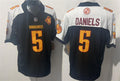 Mens Washington Commanders #5 Jayden Daniels Black White Gratitude F.U.S.E. Limited Jersey