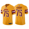 Men’s Washington Commanders #75 Brandon Scherff 2022 Gold Inverted Legend Jersey