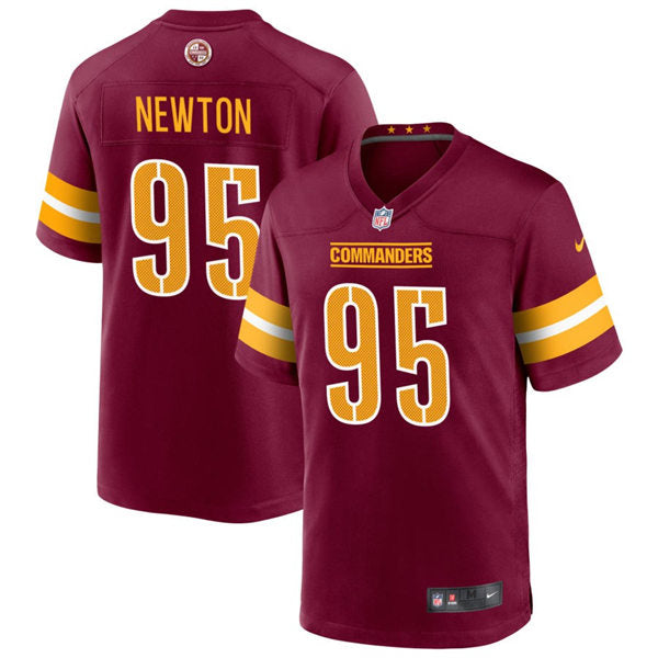 Mens Washington Commanders #95 Jer’Zhan Newton Nike Burgundy Team Color Vapor Limited Jersey