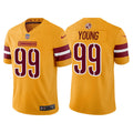 Men’s Washington Commanders #99 Chase Young 2022 Gold Inverted Legend Jersey