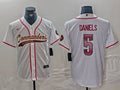 Men’s Washington Commanders Jayden Daniels #5 White Jersey