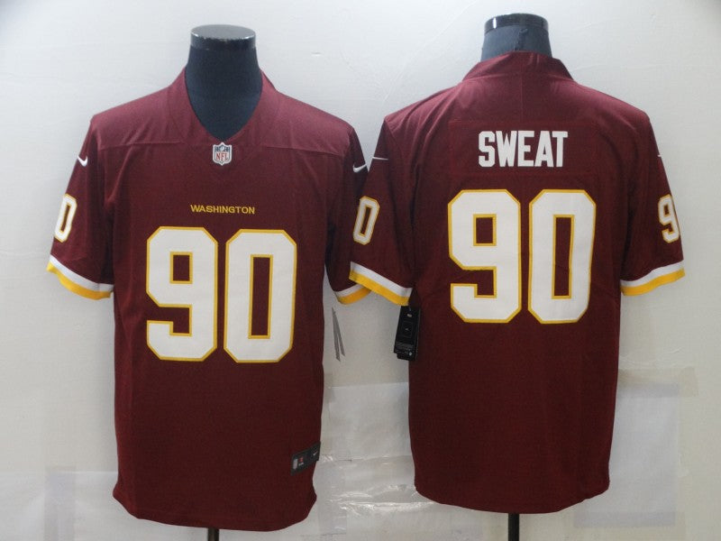 Men’s Washington Commanders Montez Sweat #90 Red Jersey
