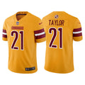 Men’s Washington Commanders Retired Player #21 Sean Taylor 2022 Gold Inverted Legend Jersey