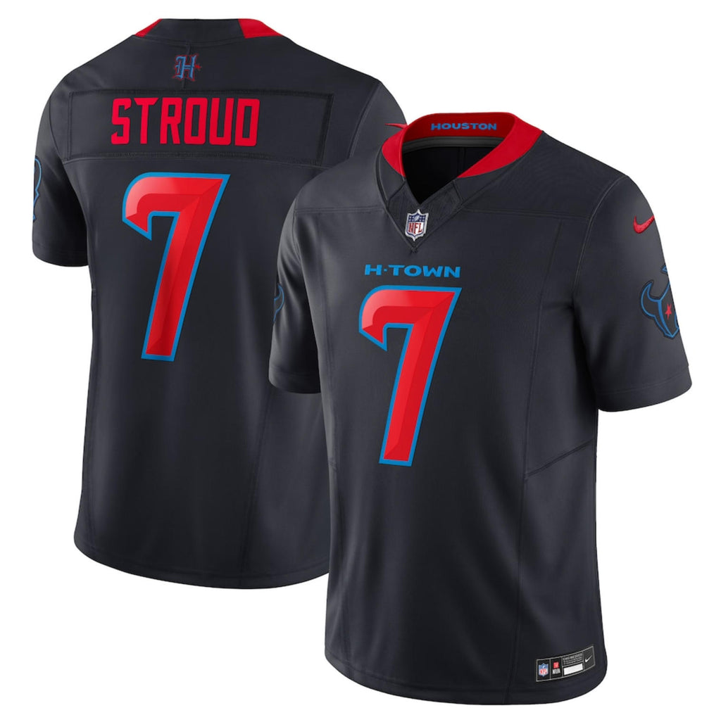 Men’s Houston Texans #7 CJ Stroud Nike 2024 Navy 2nd Alternate F.U.S.E. Limited Player Jersey